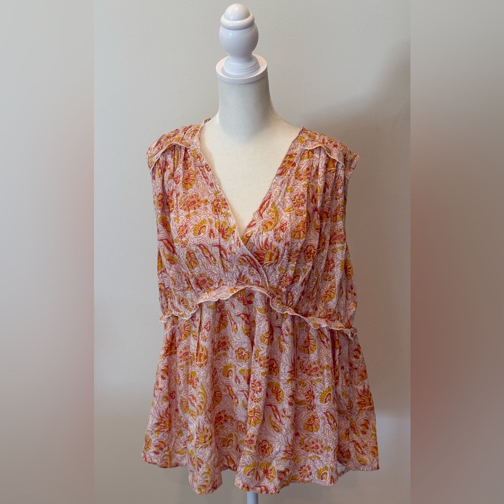 Lucky Brand Chic Sleeveless Patterned Top